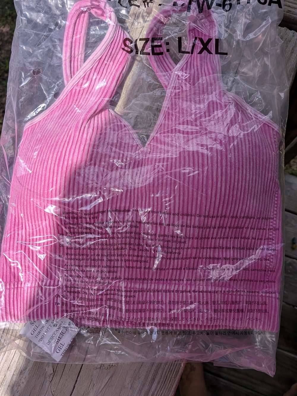 Ribbed Pink V-Neck Bralette — Zenana Padded